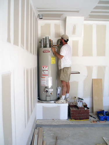 Jim is installing a brand new A.O. Smith water heater